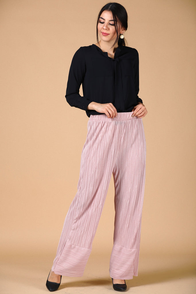 Lycra Waist Powder Rose Pants