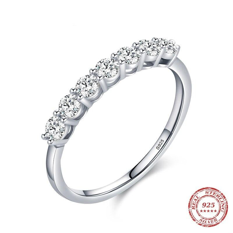 Luxury Solid 925 Sterling Silver Ring For Women Wedding